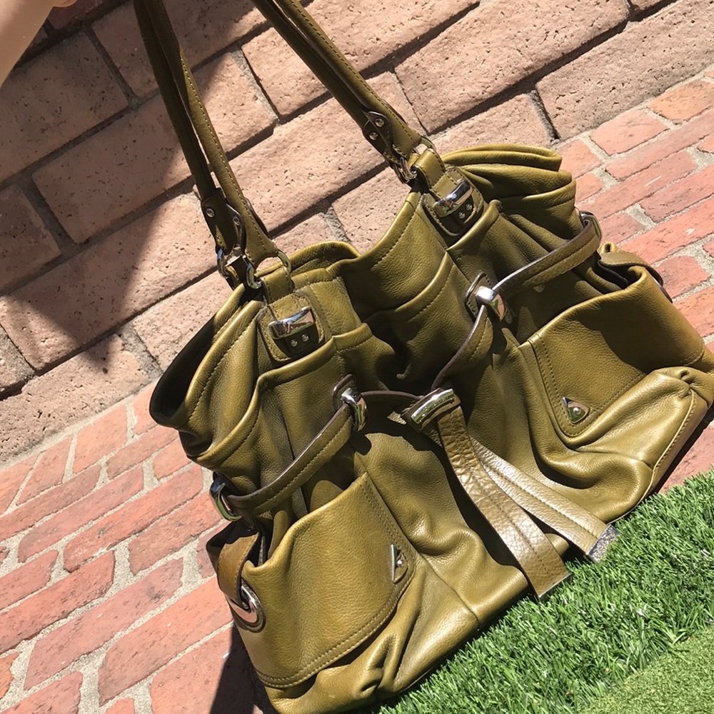 Large olive handbag